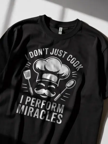 Funny Chef Miracles T-Shirt for Home Cooks - Image 2