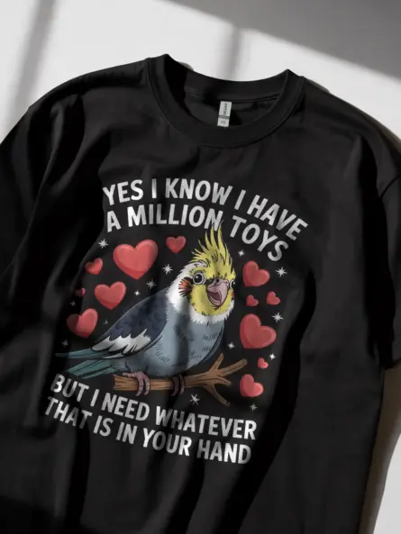 Funny Cockatiel Toys T-Shirt for Bird Moms - Image 3