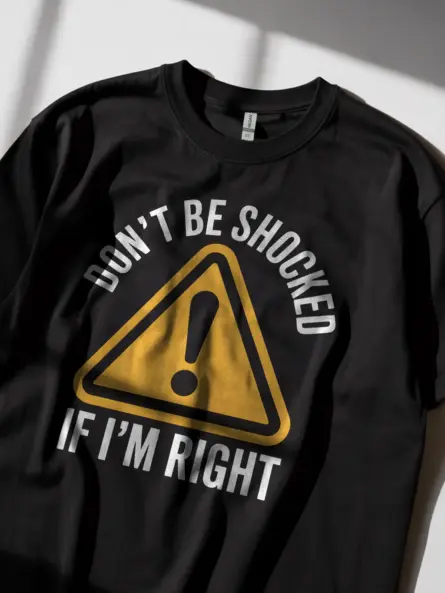 Funny Electrician Shirt – Don’t Be Shocked Tee - Image 3