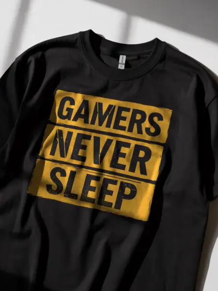 Funny Gamer T Shirt – Gamers Never Sleep Graphic for Night Owls - Image 8