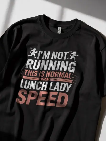 Funny Lunch Lady T-Shirt – Normal Speed - Image 2