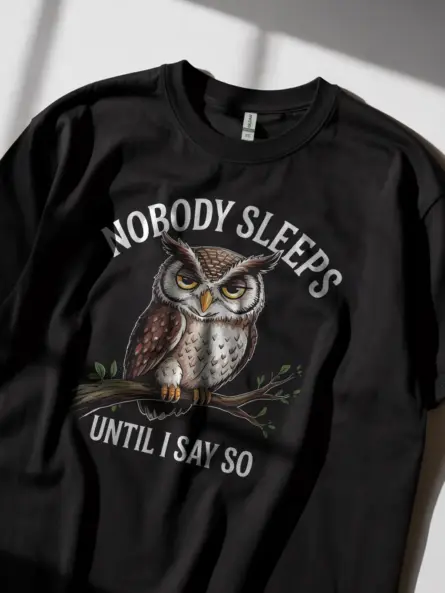 Funny Night Owl T-Shirt for Insomniacs - Image 2