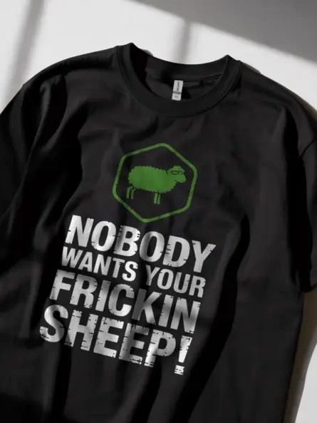 Funny Sheep T Shirt – Hilarious Farm Meme Tee for Animal Lovers - Image 2