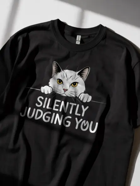 Funny Sphynx Cat tee Shirt – Silently Judging You Tee - Image 11