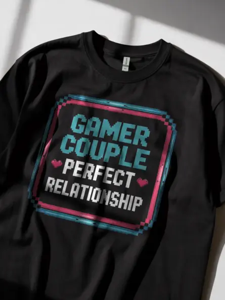 Gamer Couple Perfect Relationship T-Shirt - Image 8