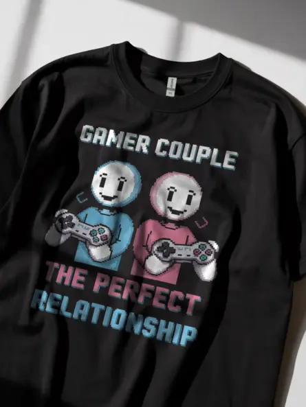 Gamer Couple Perfect Relationship T-Shirt - Image 11
