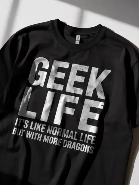 Geek Life Dragon T-Shirt for Nerds - Image 3