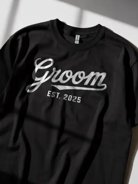 Groom Est Shirt – Vintage Wedding Tee for Bachelor Parties 2025 - Image 2