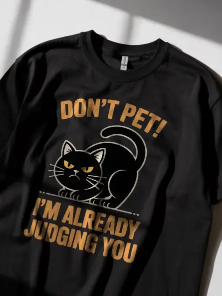 Grumpy Cat Shirt – Funny Minimalist Design for Sarcastic Pet Lovers - Image 2