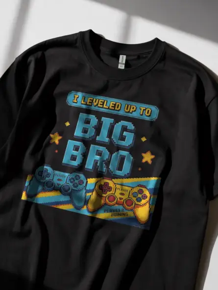 Epic Leveled Up to Big Bro Gamer Shirt - Image 5