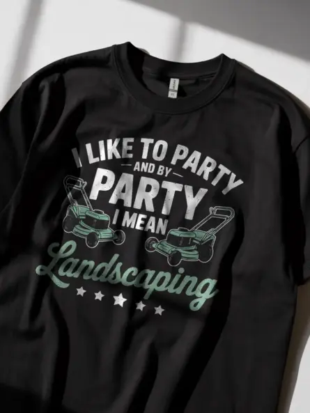 Funny Landscaping T-Shirt – Vintage Lawn Mower Humor Tee for Men - Image 2