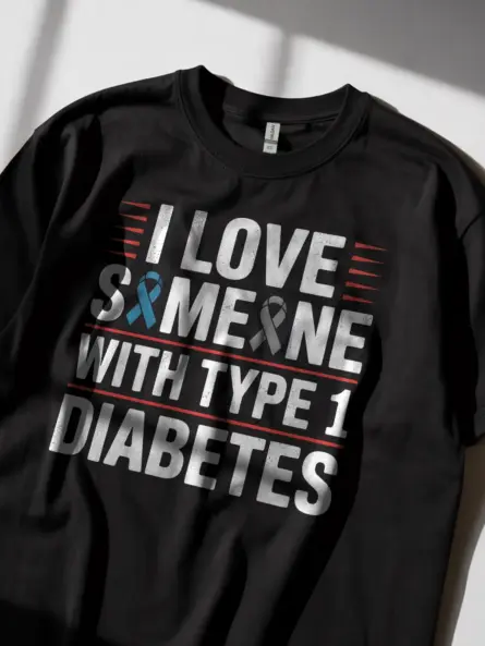 I Love Someone With Type 1 Diabetes Shirt – Bold Awareness Tee - Image 2