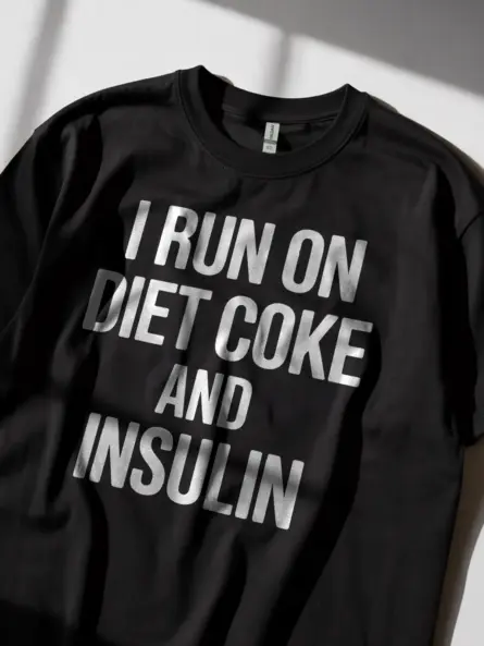 I Run on Diet Coke and Insulin Shirt – Funny Diabetes Awareness Tee - Image 2