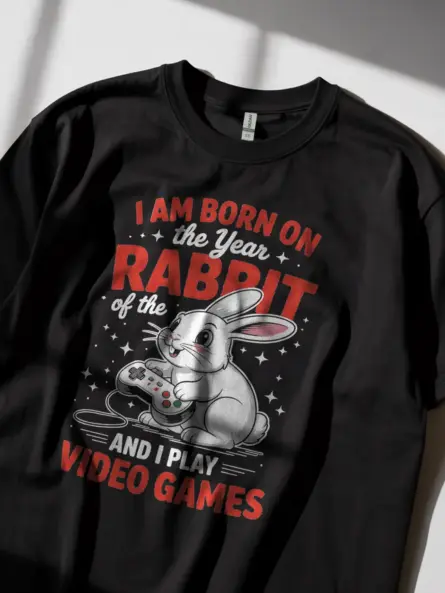 Year of the Rabbit Gamer T-Shirt - Image 11