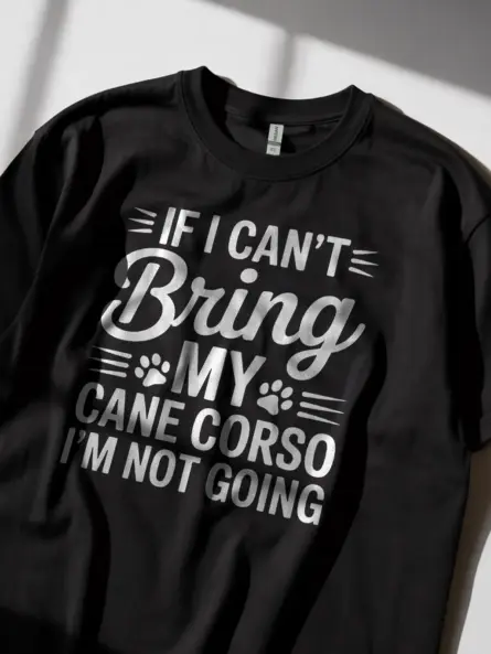 If I Can't Bring My Dog Shirt – Bold Cane Corso Statement Tee - Image 2