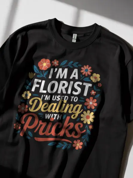I’m A Florist I’m Used to Dealing with Pricks T-Shirt - Image 2
