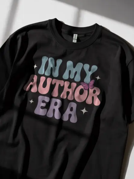 In My Author Era Shirt – Bold Retro Tee for Creative Writers - Image 2
