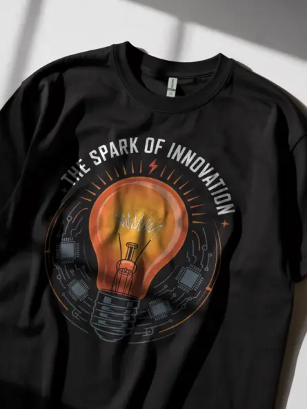 Innovation Light Bulb T-Shirt – Bold STEM Gift Tee - Image 2