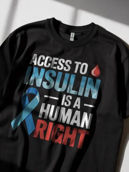 Insulin Is a Human Right Shirt – Bold Diabetes Advocacy Protest Tee - Image 2