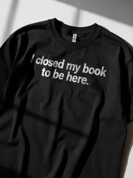 Introvert Book Shirt – Minimalist Dry Humor Tee for Readers - Image 2