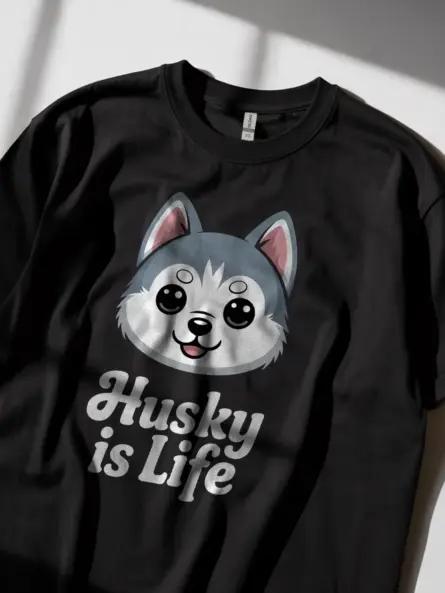 Kawaii Husky T-Shirt – Cute Chibi Dog Life Tee for Anime Fans - Image 2