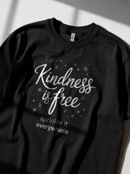 Kindness Is Free T-Shirt – Inspirational Quote Tee - Image 2