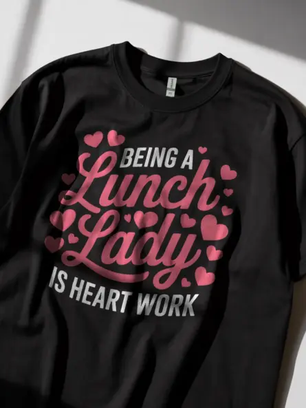 Lunch Lady Appreciation T-Shirt – Heart Work Graphic Tee - Image 2