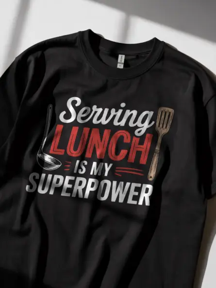 Lunch Lady Superpower T-Shirt for Cafeteria Staff - Image 2