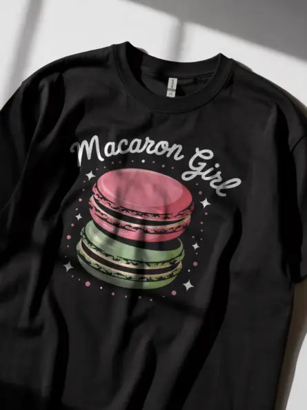 Sweet Macaron T-Shirt for Dessert Lovers & Kawaii Fans - Image 2