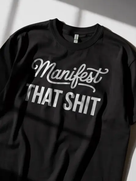 Manifest That Shit Shirt – Bold Minimalist Tee for Spiritual Hustlers - Image 2
