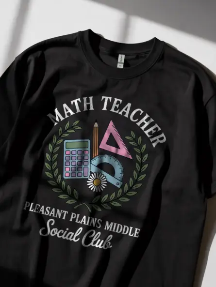 Math Teacher Shirt – Vintage Pastel Social Club Tee for Women - Image 2