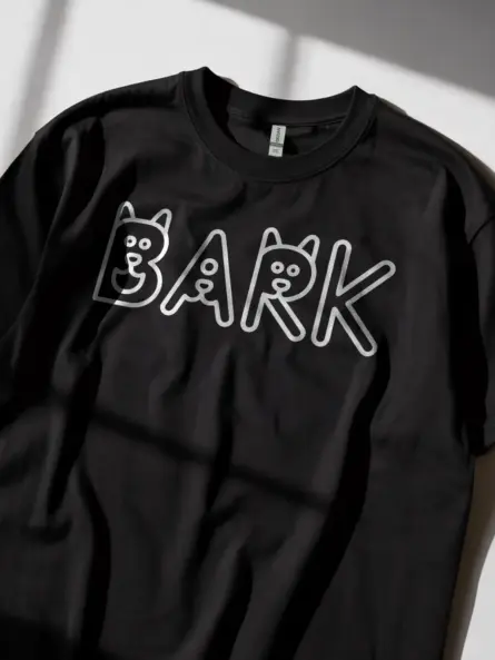 Minimalist Dog T-Shirt – Modern BARK Design for Dog Lovers - Image 2