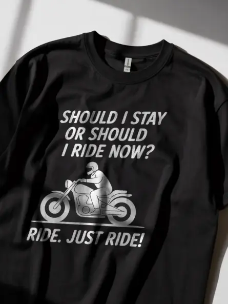 Minimalist Motorcycle Ride T-Shirt – Just Ride with Purpose - Image 2