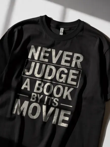 Funny Never Judge a Book by Its Movie T-Shirt - Image 3