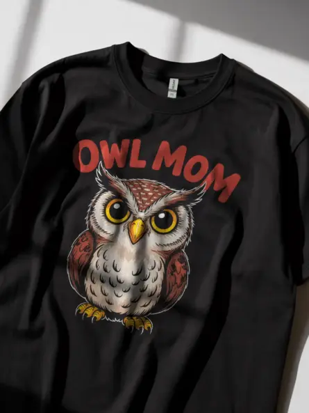 Owl Mom T-Shirt for Bird Lovers - Image 3