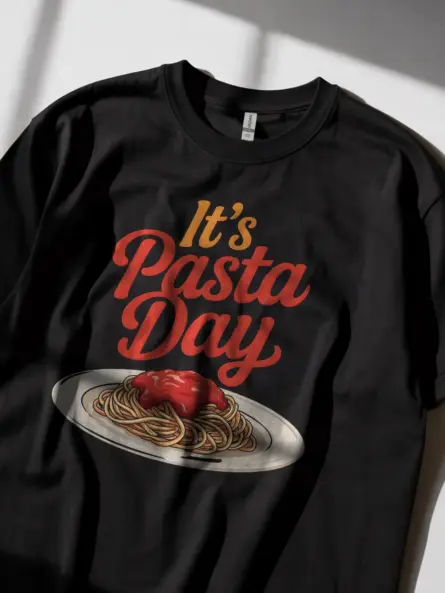 Pasta Day T-Shirt for Pasta Lovers – Spaghetti Graphic Tee - Image 2