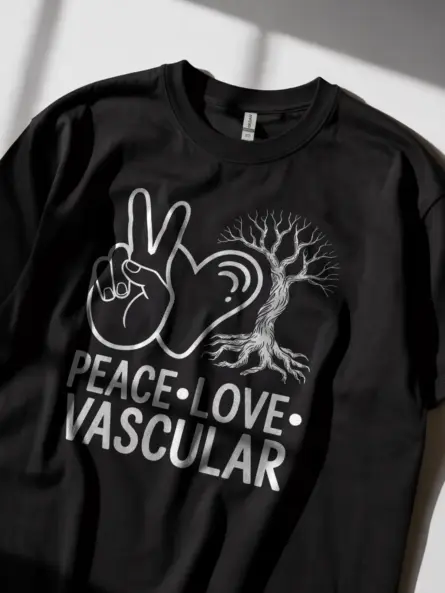 Peace Love Vascular T-Shirt for Medical Heroes - Image 2