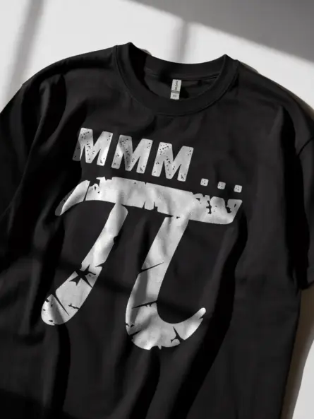 Bold Pi Symbol Shirt with Distressed Math Style for STEM Fans - Image 2