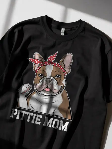 Pittie Mom T-Shirt – Cute Feminist Dog Lover Shirt for Women - Image 2