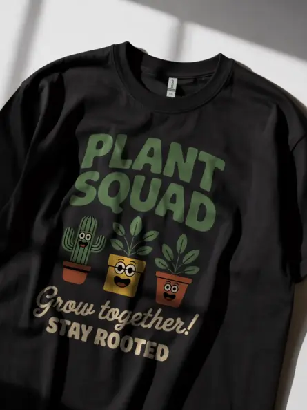 Cheerful Plant Squad T-Shirt – Stay Rooted & Grow Together - Image 2