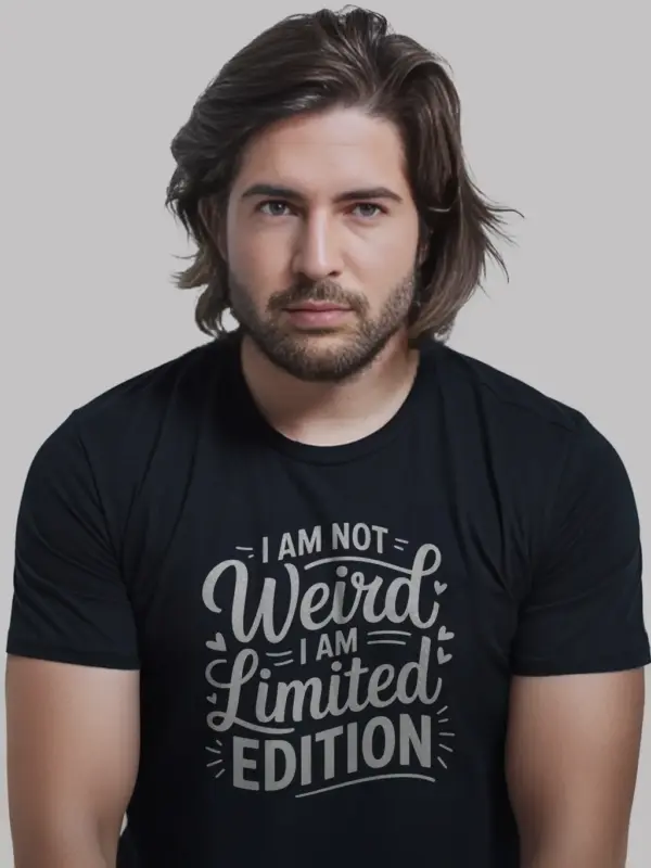 black--i-am-not-weird-i-am-limited-edition-t-shirt back view unique personality shirt