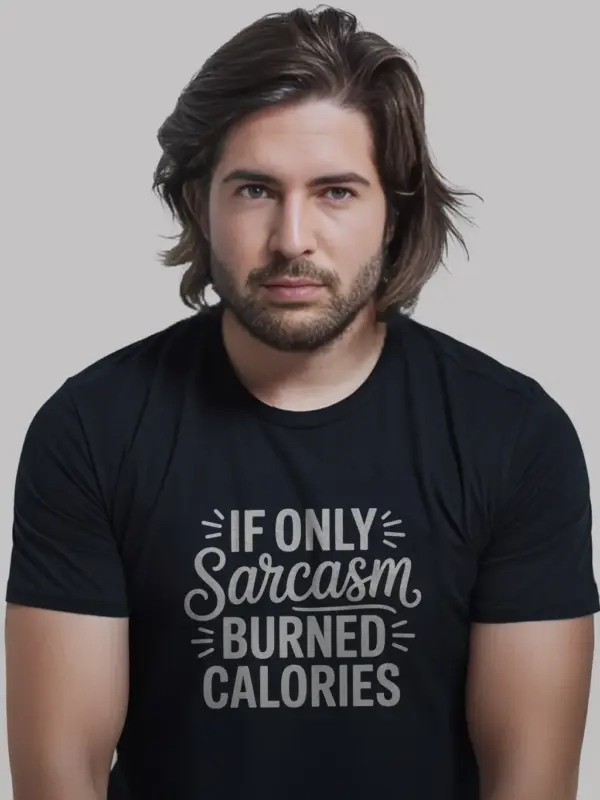 Black shirt for sarcasm burned calories shirt