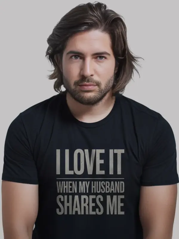 Black lifestyle view I love it when my husband shares me provocative wife humor shirt