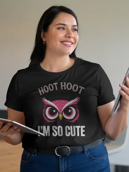 Adorable Cute Owl T-Shirt – Fun Pink Graphic Tee for Owl Lovers - Image 12