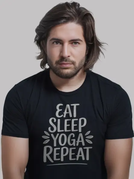 Essential Eat Sleep Yoga Repeat T-Shirt - Image 3