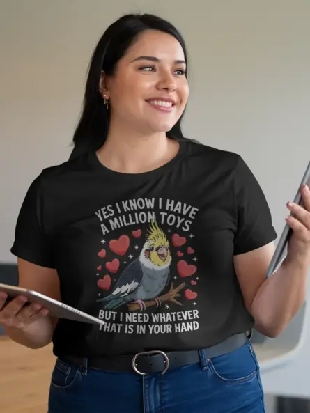 funny cockatiel toys t-shirt for bird moms