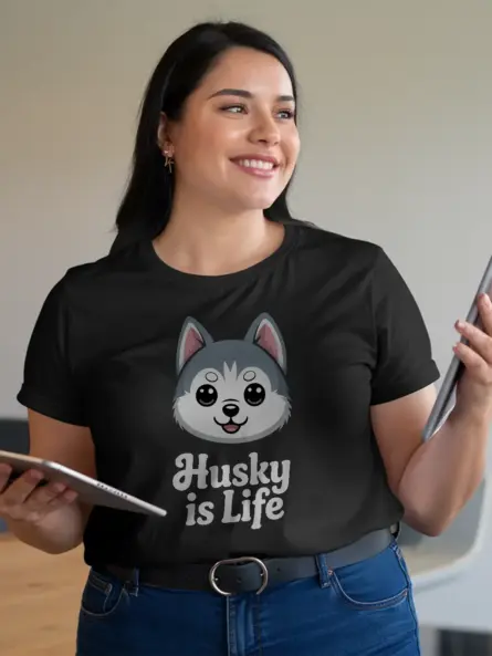 Kawaii Husky T-Shirt – Cute Chibi Dog Life Tee for Anime Fans - Image 3