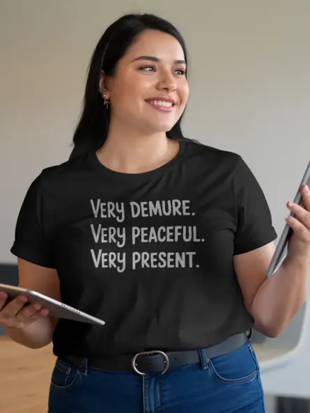 Calm and Grounded Mindful T-Shirt – For Present Moment Living - Image 3