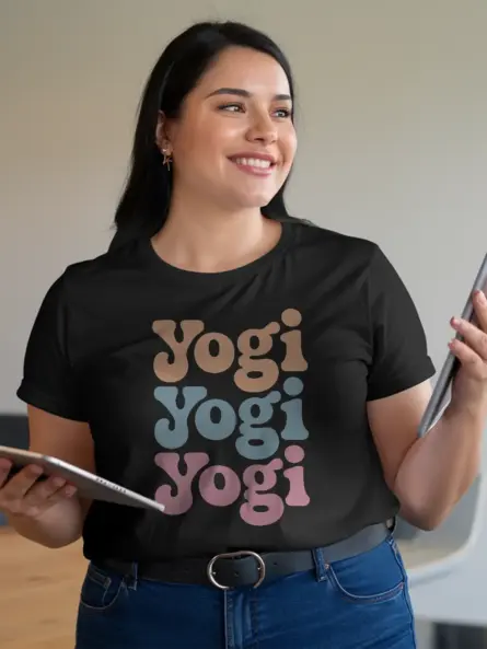 Minimalist Yogi T-Shirt – Retro Pastel Graphic Tee for Modern Yogis - Image 3