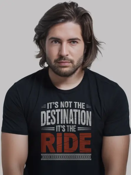 Bold Off Road T Shirt – “It’s Not the Destination It’s the Ride” Motivational Quote - Image 3